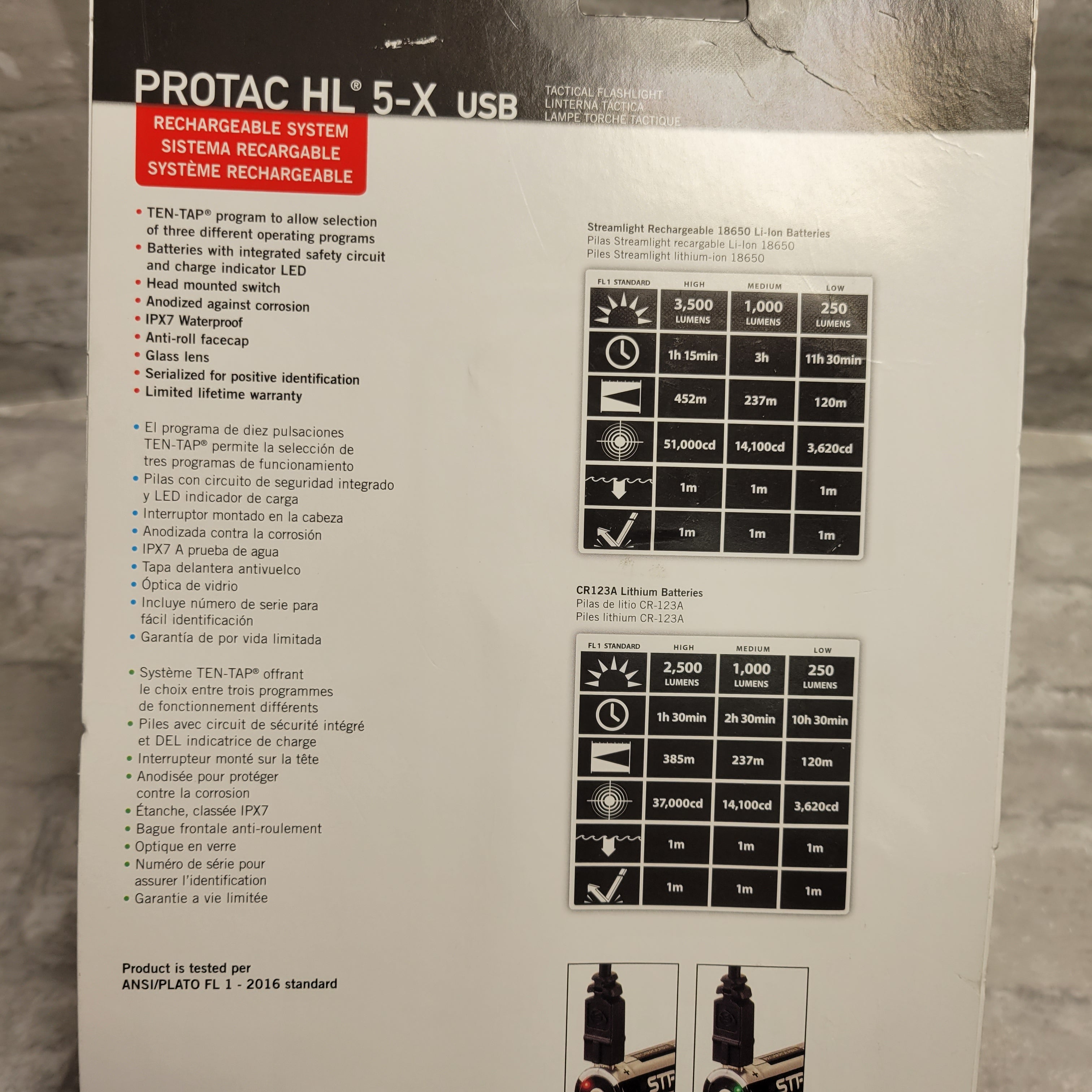 Streamlight ProTac HL 5-X USB Flashlight 18650 Batteries, 3,500 Lumens (8002130247918)